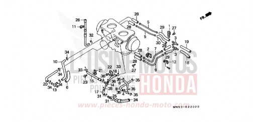 ROHRE (1) (GL1500L/AM/SEM/AN/SEN) GL1500L de 1990